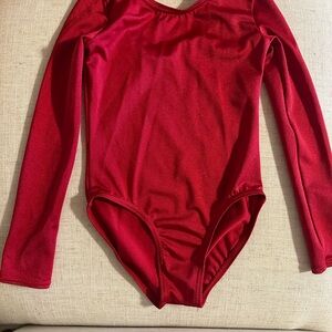 balera Long-Sleeve Red Kids One-Piece Leotard